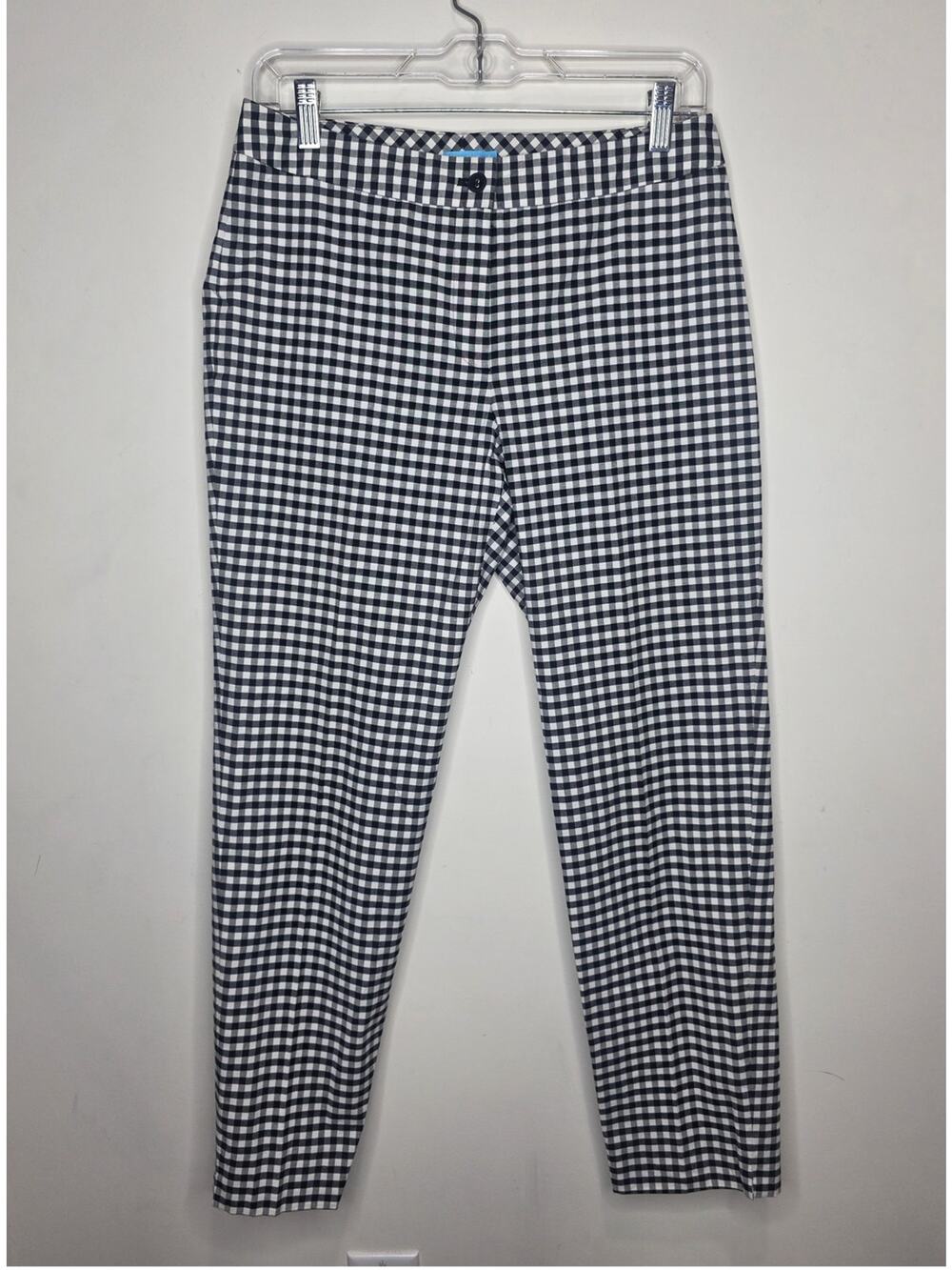 J McLaughlin black white gingham buffalo plaid cotton pants - 4